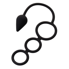 Эрекционные кольца с анальной пробкой Erotist Drop