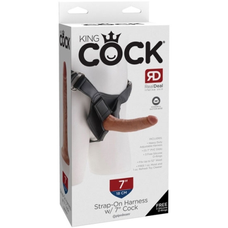 Страпон Pipedream - King Cock Harness 7"