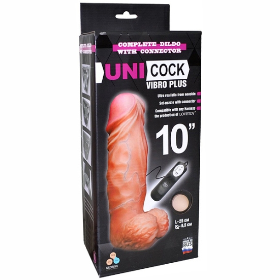 Фаллос-насадка Unicock 10&quot; Vibro Plus